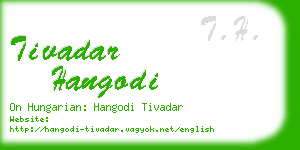 tivadar hangodi business card